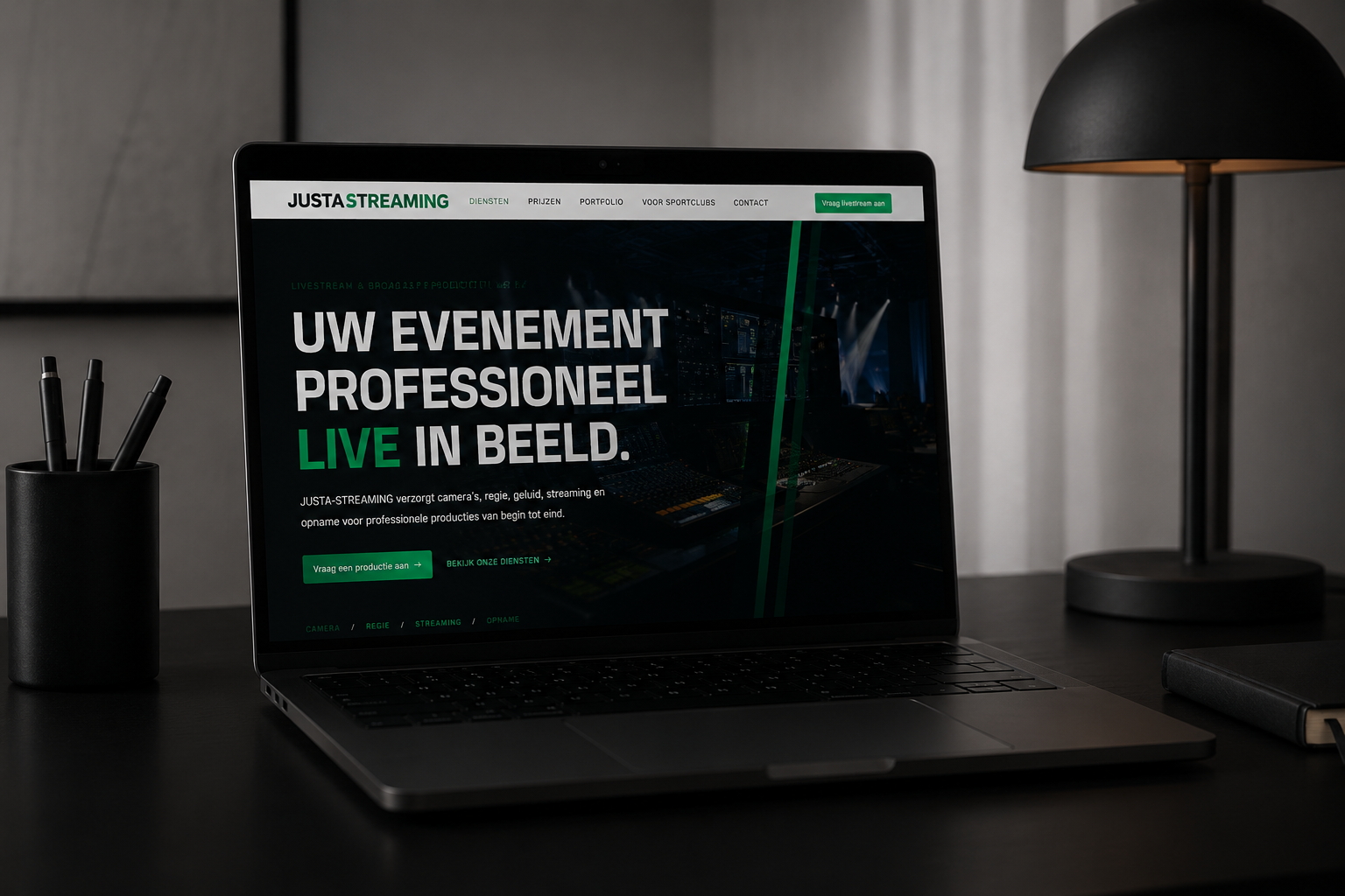 Just Streaming-website ontworpen en gebouwd door DK Digital