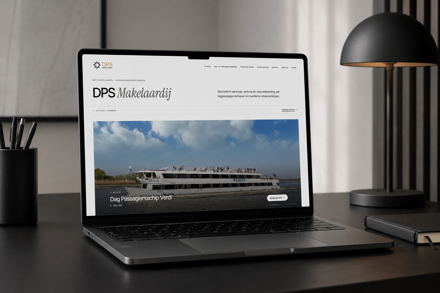 De DPS Makelaardij website ontworpen en gebouwd door DK Digital